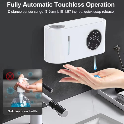 Dispensador de Jabón Automático con Pantalla LED