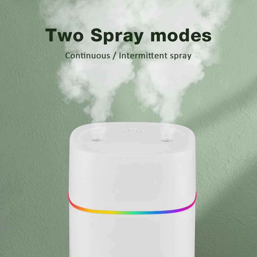 Humidificador Ultrasónico 600ml con Luz LED