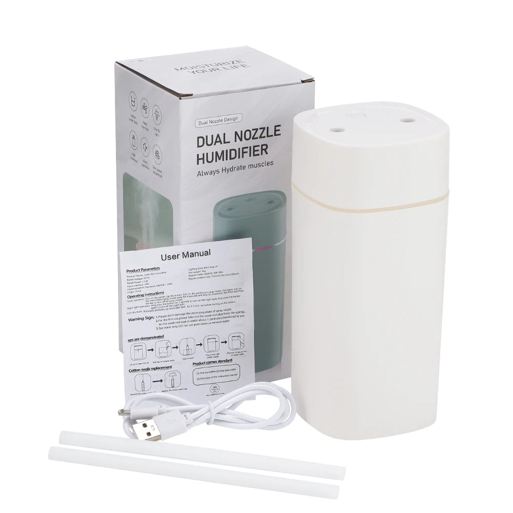 Humidificador Ultrasónico 600ml con Luz LED