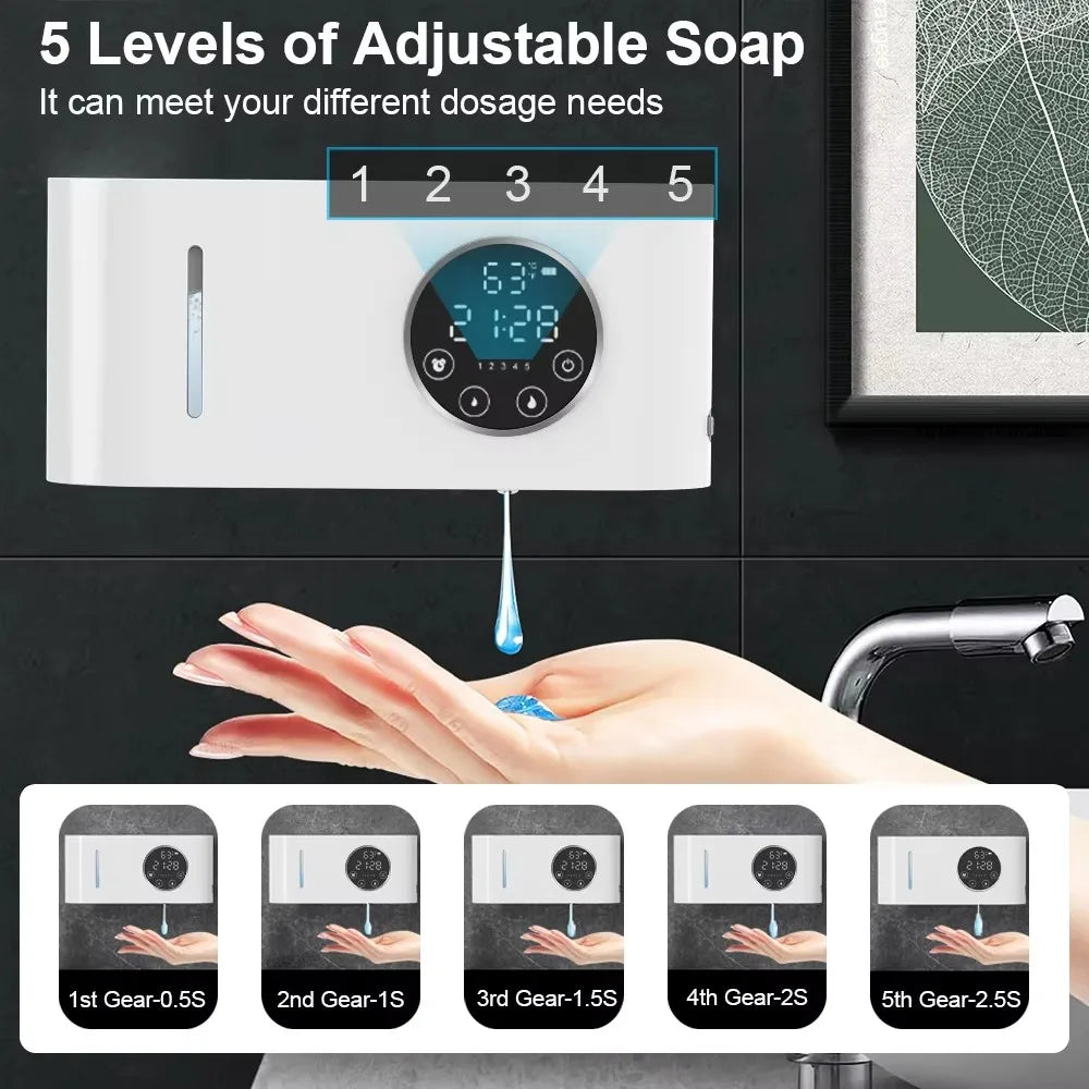 Dispensador de Jabón Automático con Pantalla LED