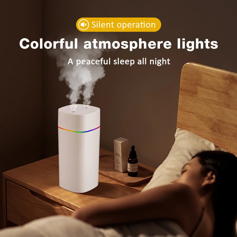 Humidificador Ultrasónico 600ml con Luz LED