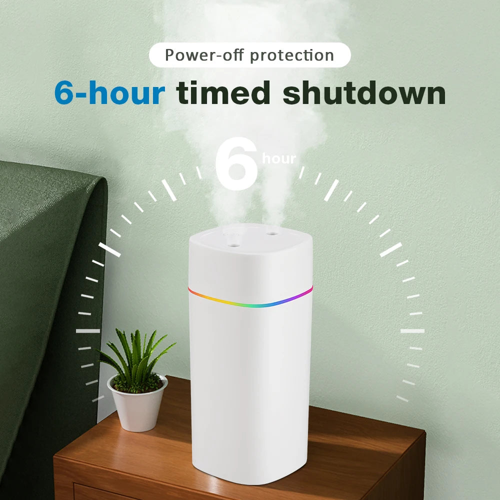 Humidificador Ultrasónico 600ml con Luz LED