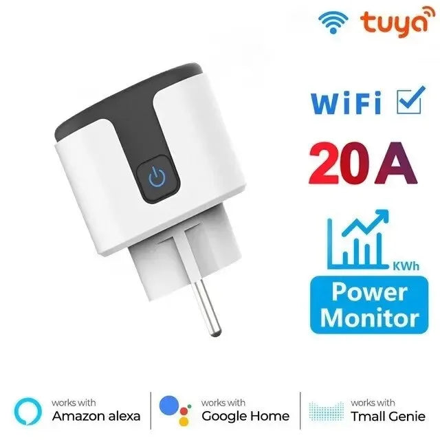 Enchufe Inteligente WiFi 16A/20A EU Smart Socket con Tuya