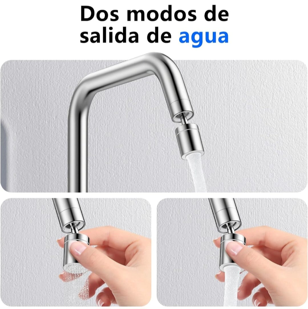 Aireador de grifo - dos modos de salida de agua