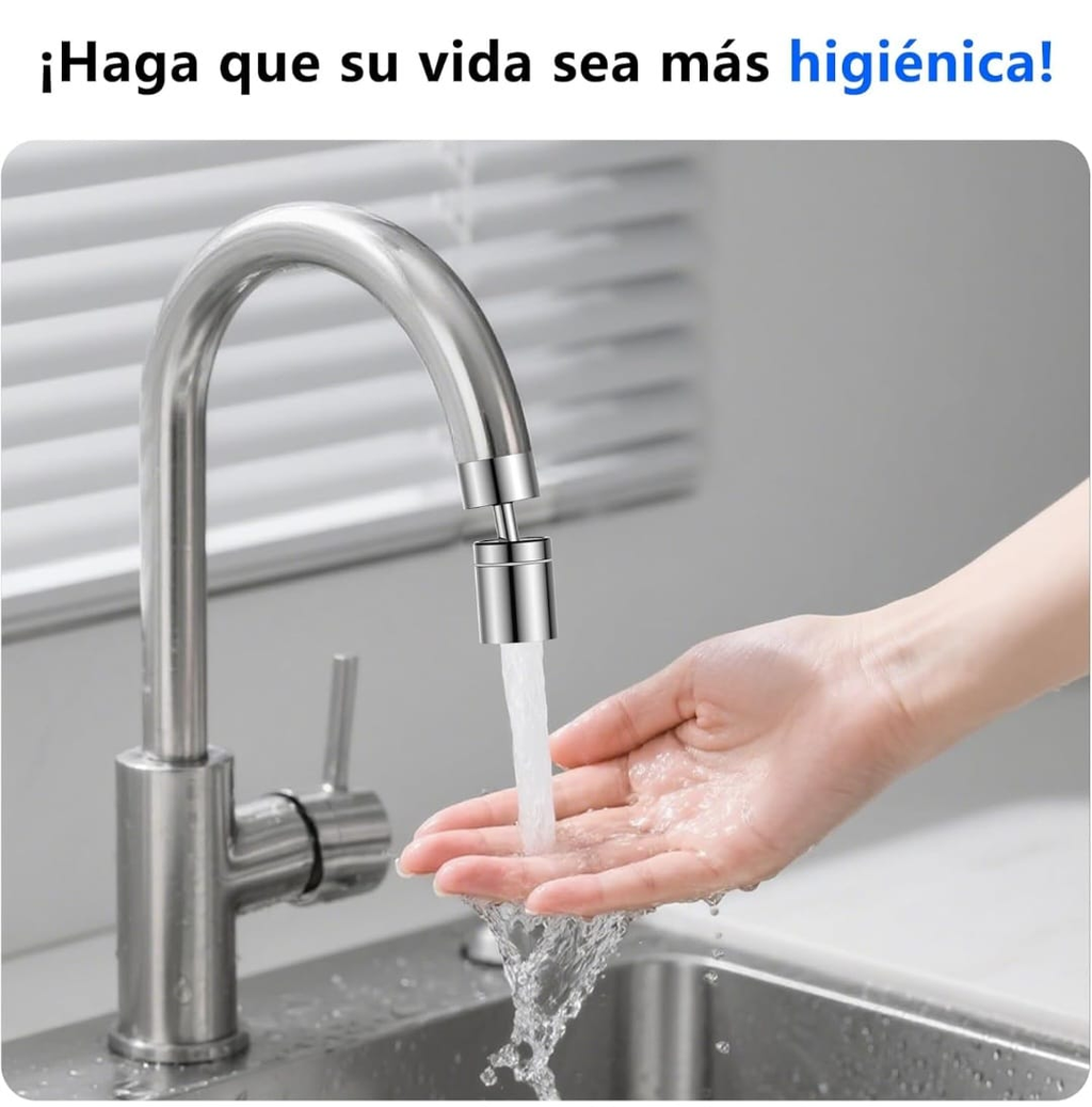 Aireador de grifo giratorio 360° - higiene